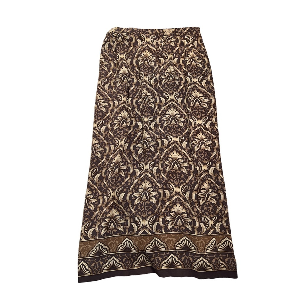 Talbots Brown Silk Maxi Skirt